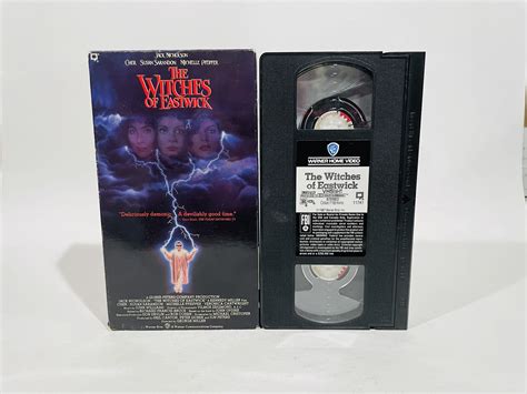 Witch head flying on a vhs tape